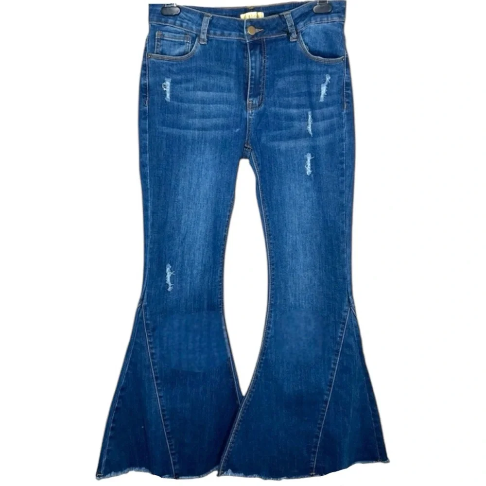 L&B/HomeFolk Plus Size Hitchhiker Mid Rise Flare Bell Bottom Jeans NEW - Picture 10 of 15